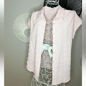 Light pink button up shirt